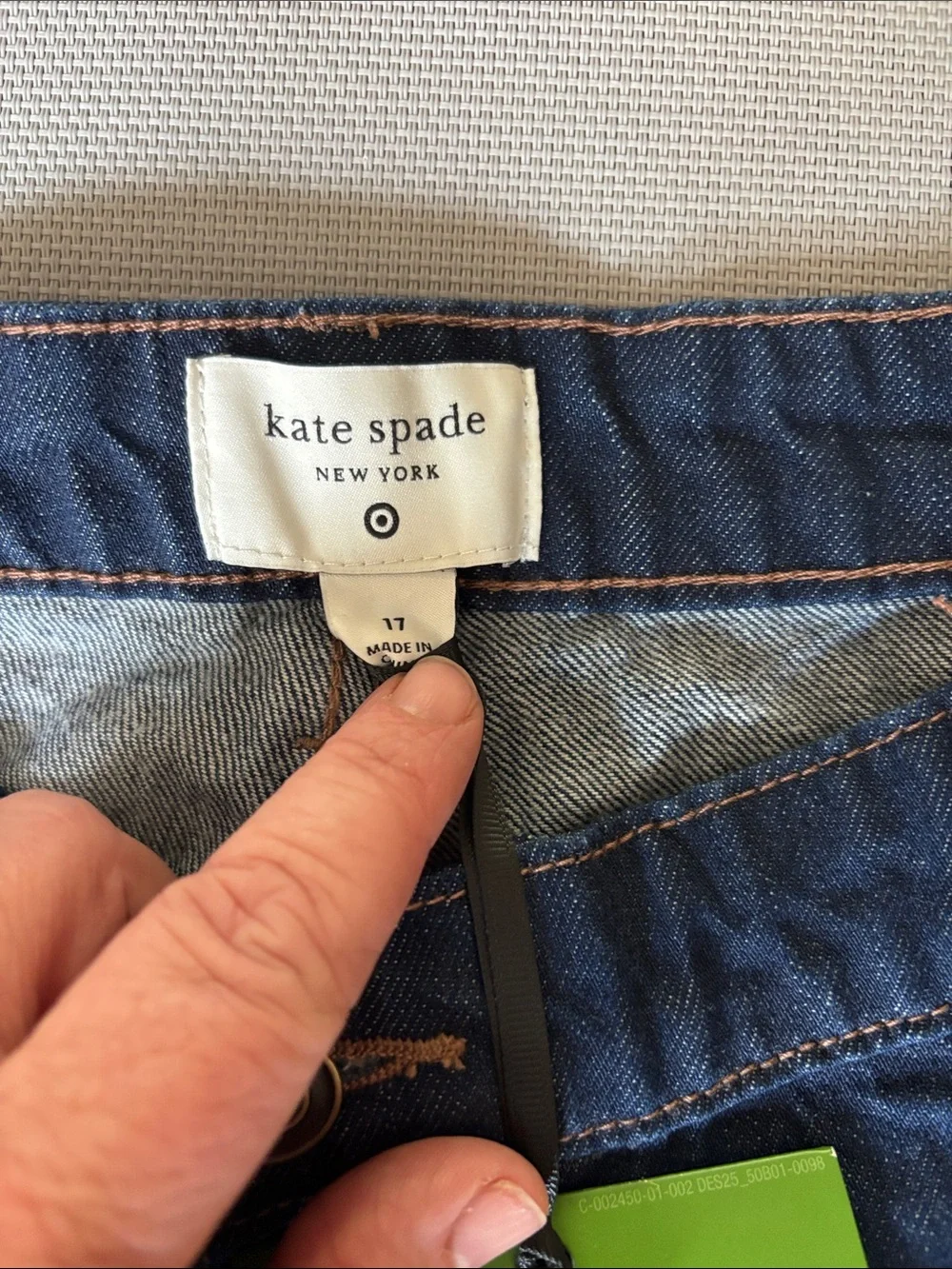 kate spade  for target women’s juniors size 17  Navy Relaxed cropped Jeans. NWT
